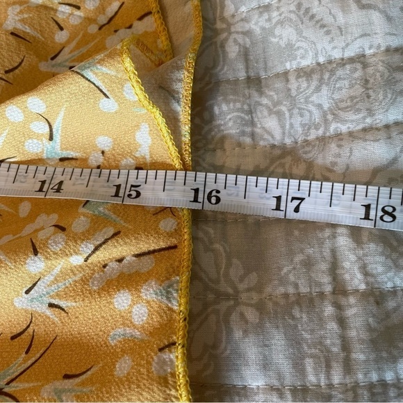 Zaful Yellow Floral Spaghetti Strap Ruffle Peplum Crop Top - Picture 6 of 6